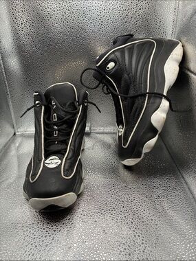Jordan Kids Black and White Retro Basketball Sneakers